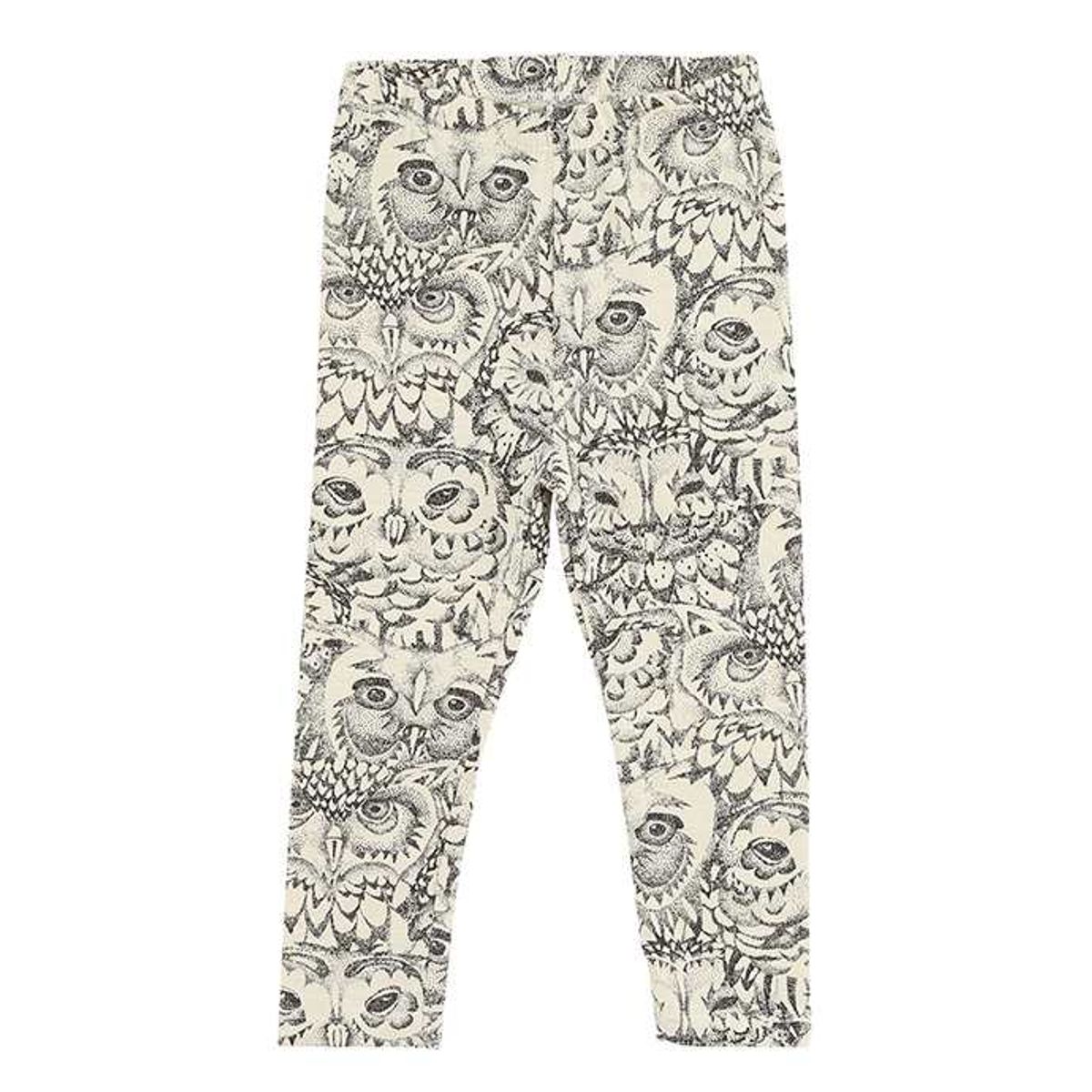 Soft Gallery - Paula Leggings AOP Owl - Cream - 74/9 mdr.