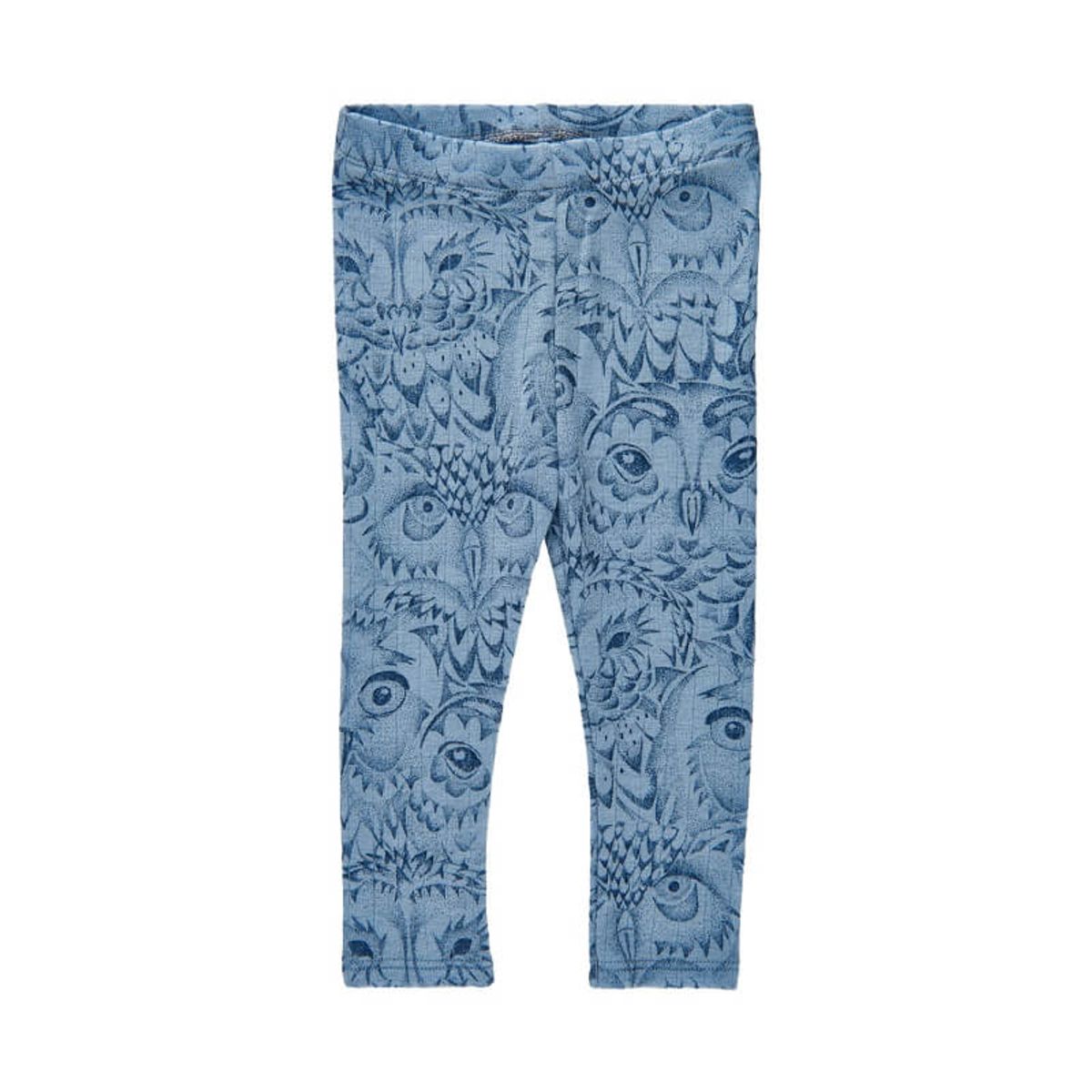 Soft Gallery - SGBob Baby Paula Wool Leggings AOP Owl - Ashley Blue - 80/12 mdr.