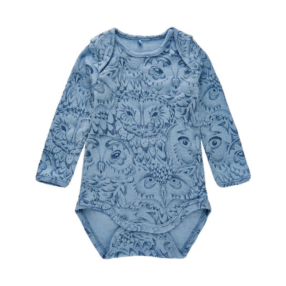 Soft Gallery - SGBob Owl Wool LS Body - Ashley Blue - 68/6 mdr.