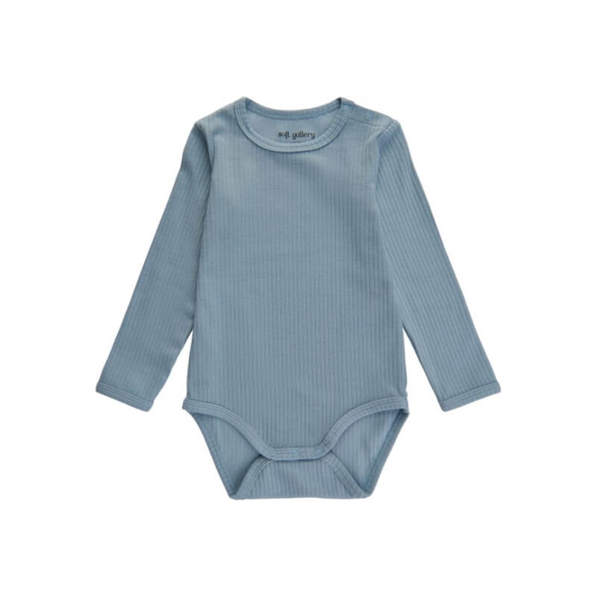 Soft Gallery - SGGalileo Wide Rib LS Body Boys - Dusty Blue - 62/3 mdr.