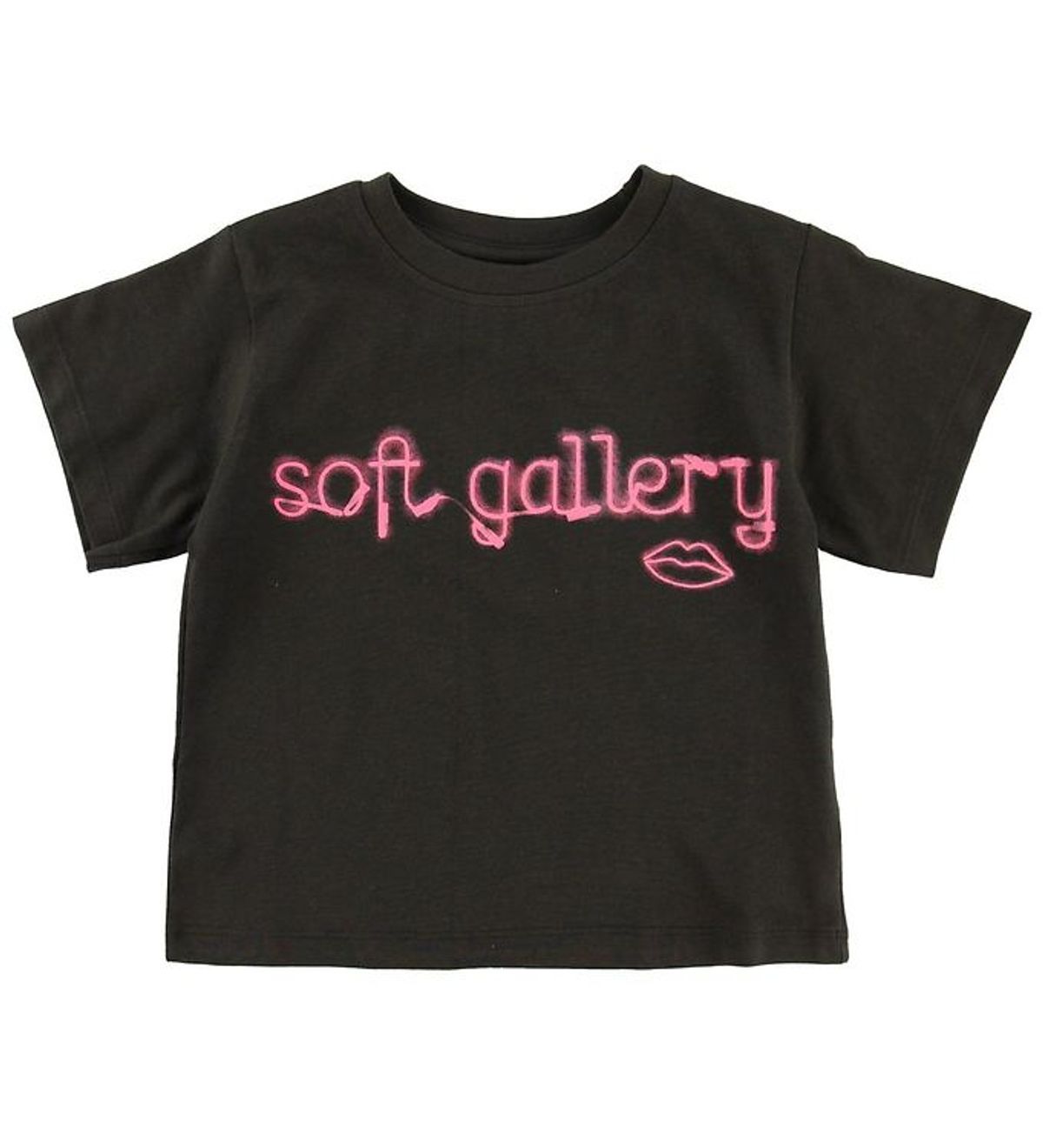 Soft Gallery T-shirt - Dominique - Neon lips