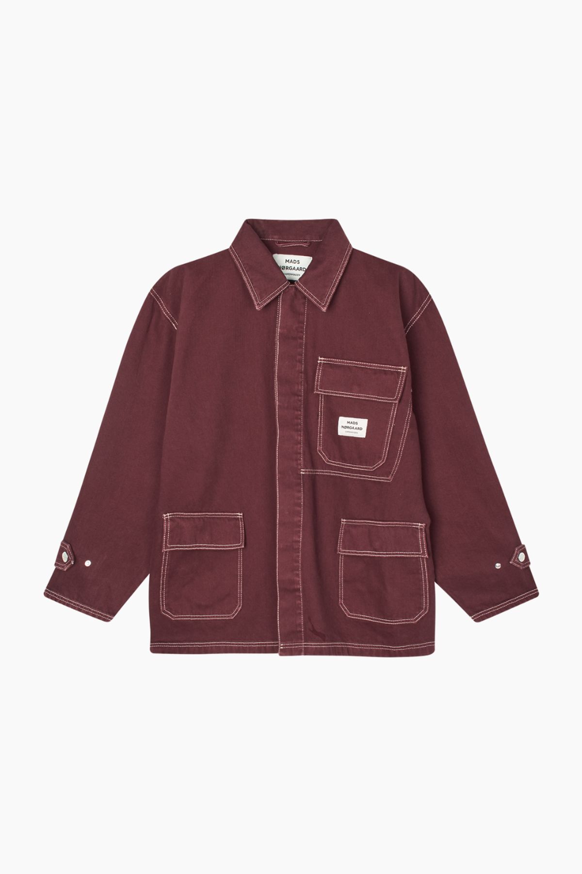 Soil Denim Johnny Jacket - Sassafras - Mads Nørgaard - Bordeaux S/M