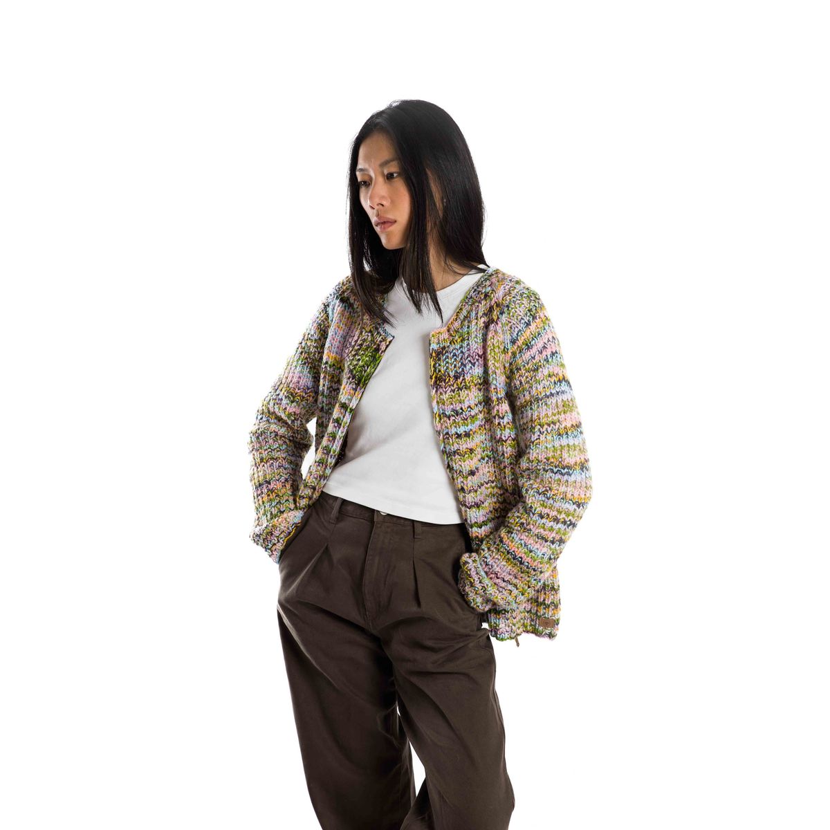 Sol Cardi R.N. - Fuza Wool - Multi