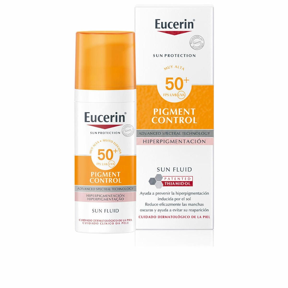 Sol lotion som forebygger brune pletter Eucerin Sun Protection SPF 50+ 50 ml