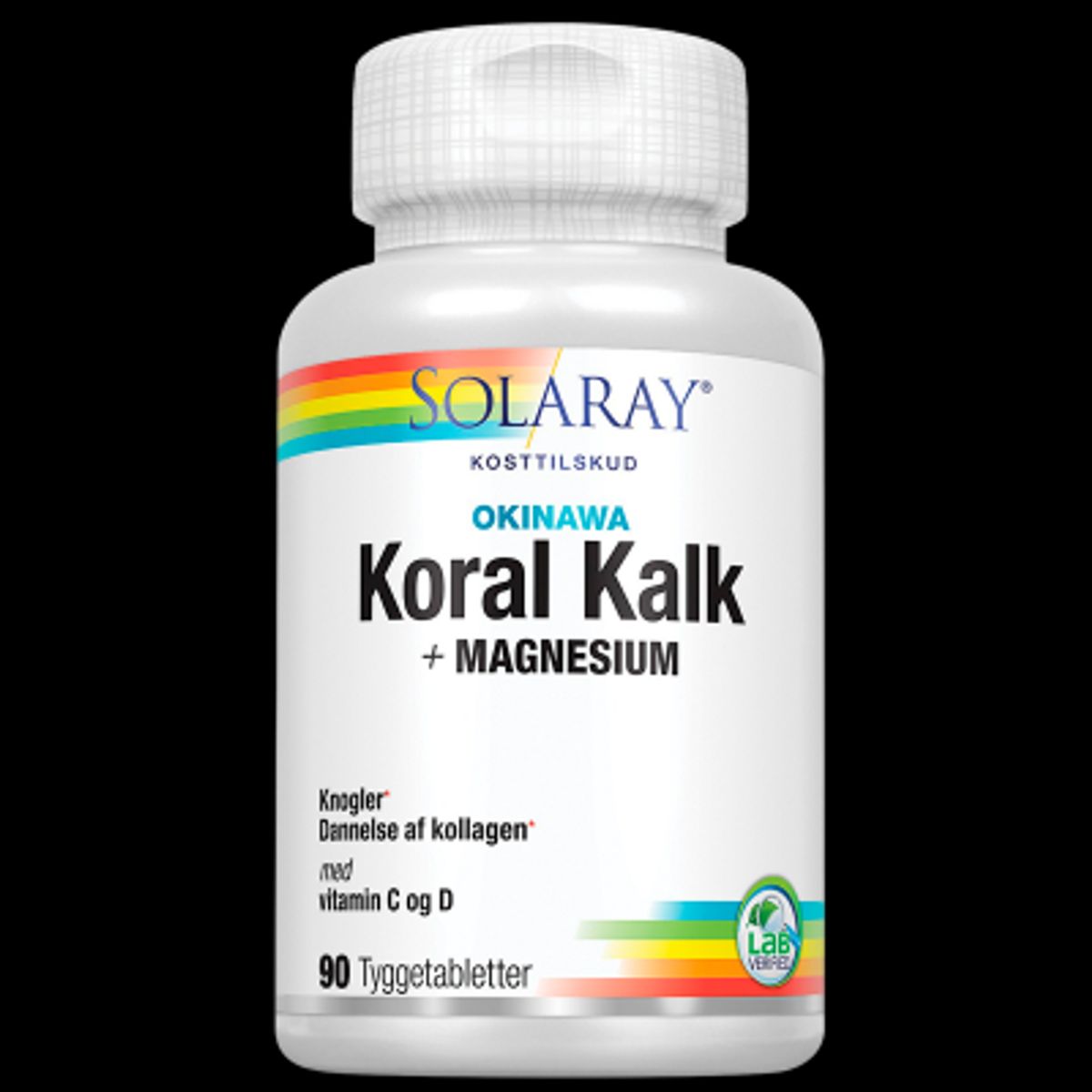 Solaray KoralKalk med vit. C og D tyggetablet &bull; 90 tab.