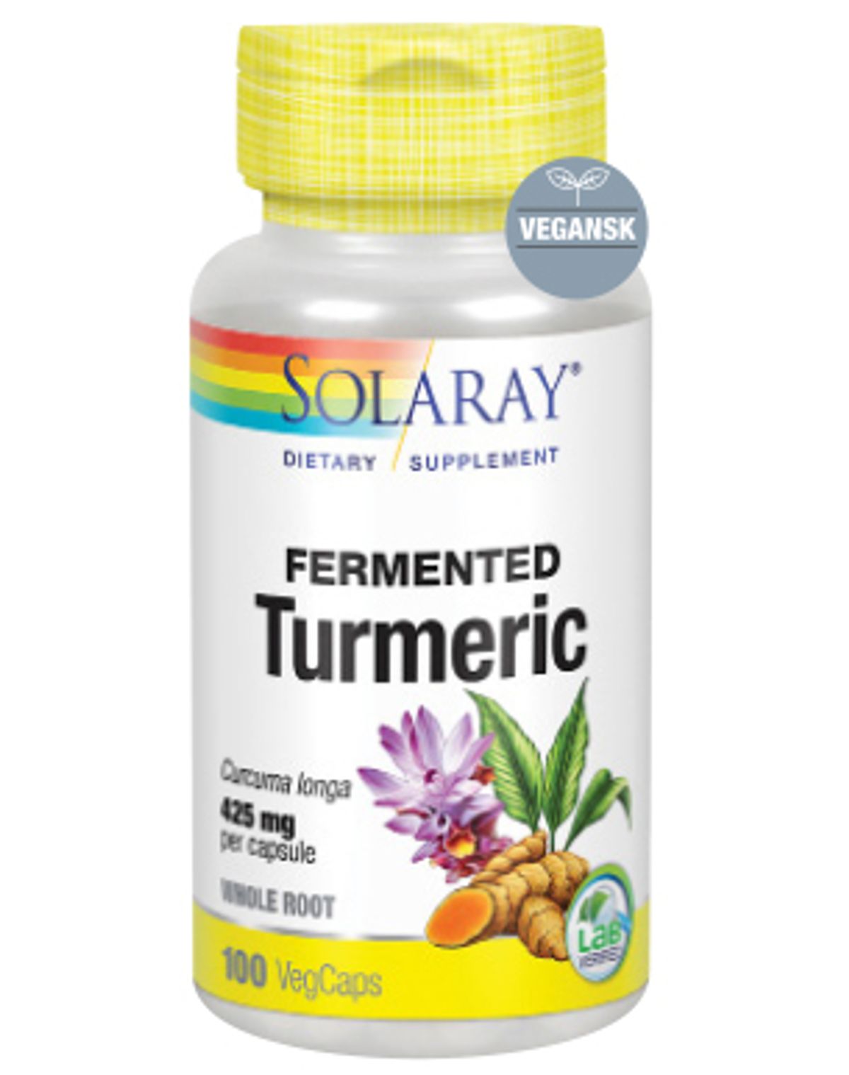 Solaray Turmeric Fermenteret 100 kapsler