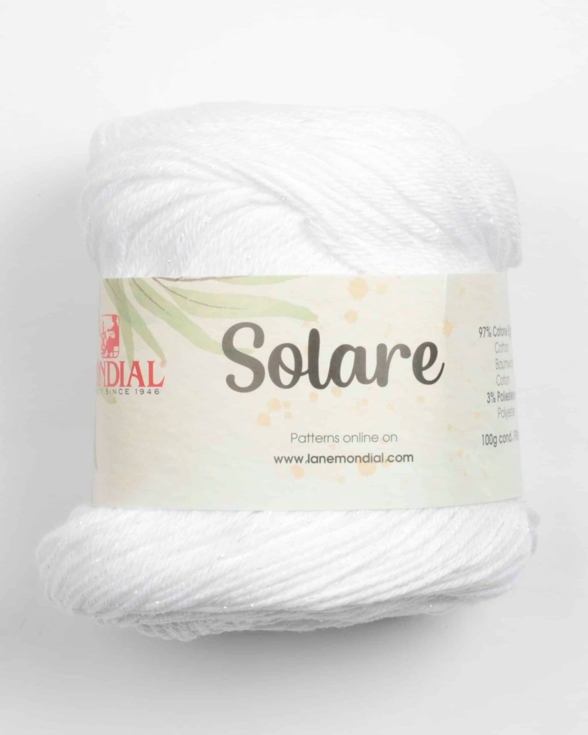 Solare fra Mondial i flere farver - 380 Hvid - 3% polyester, 97% Bomuld