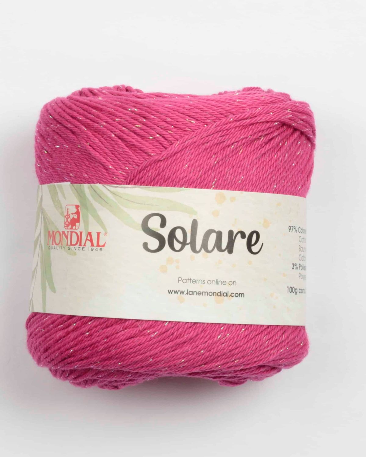 Solare fra Mondial i flere farver - 383 Cerise - 3% polyester, 97% Bomuld