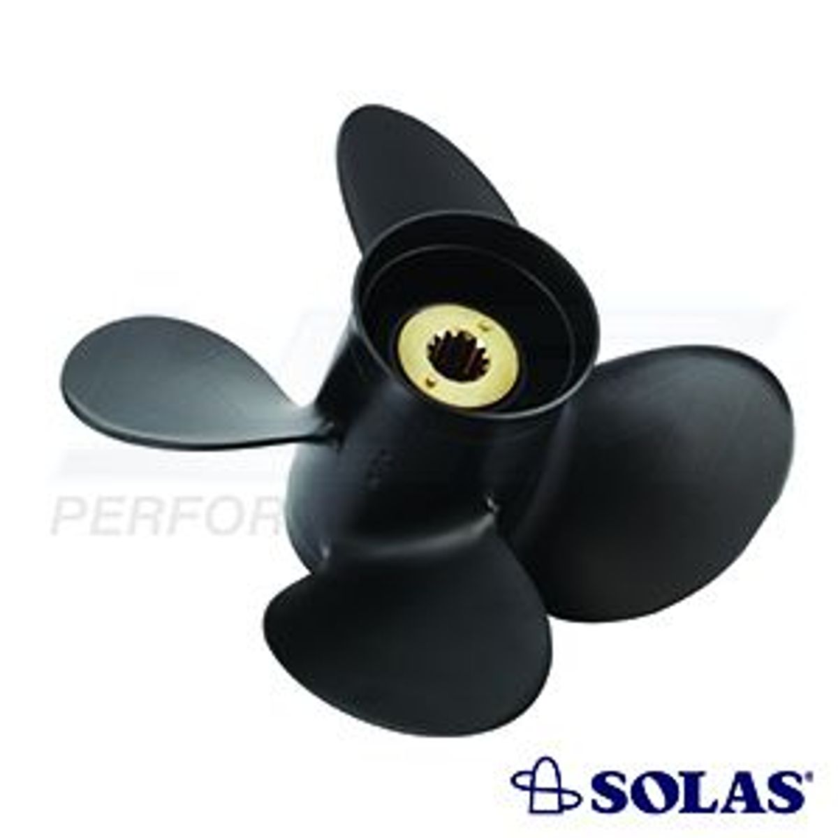 SOLAS prop w / hub merc alum 25-70hp (10.5x13) 4 blade - 131310513