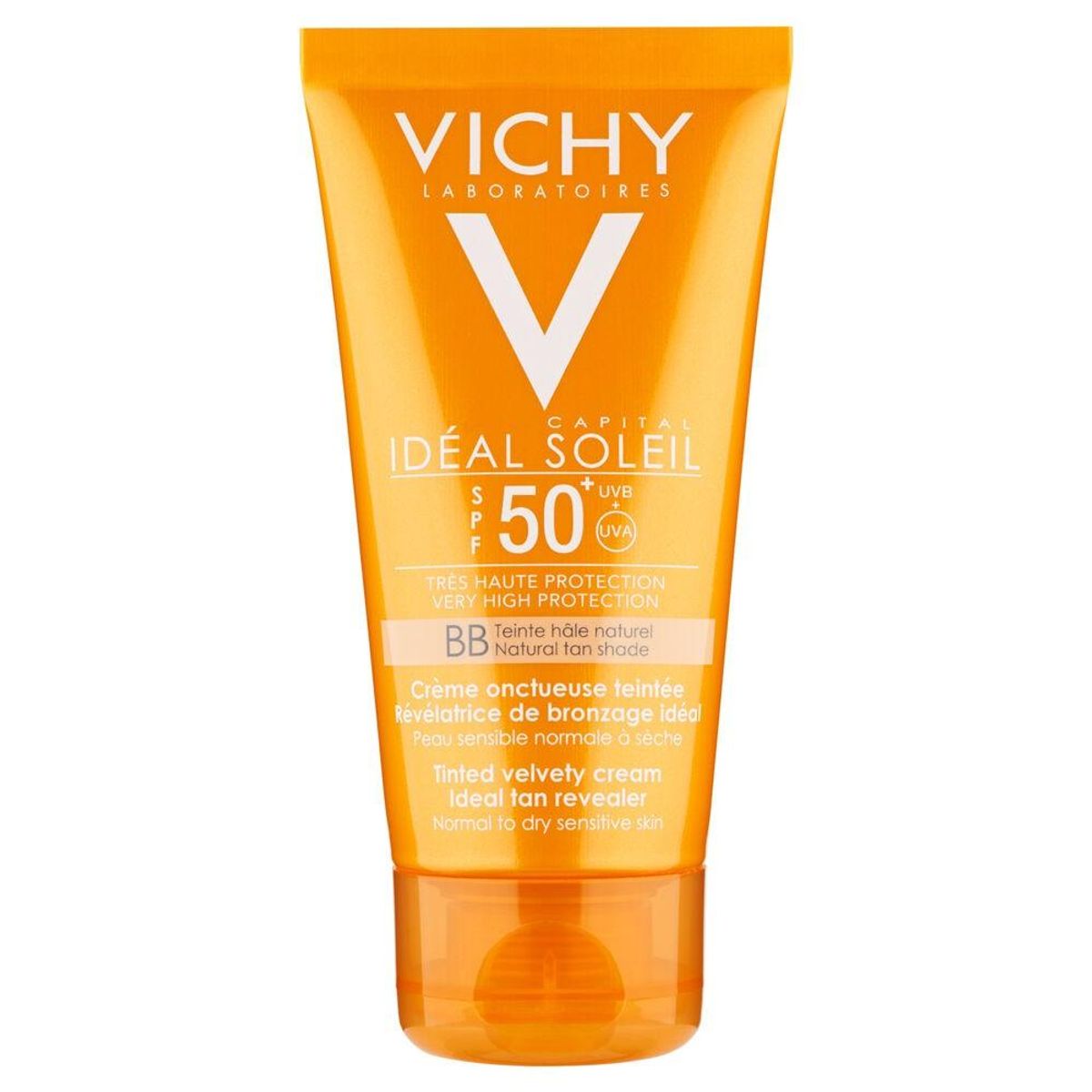 Solbeskyttelse med farve Vichy Ideal Soleil BB SPF50 Flødefarvet (50 ml)