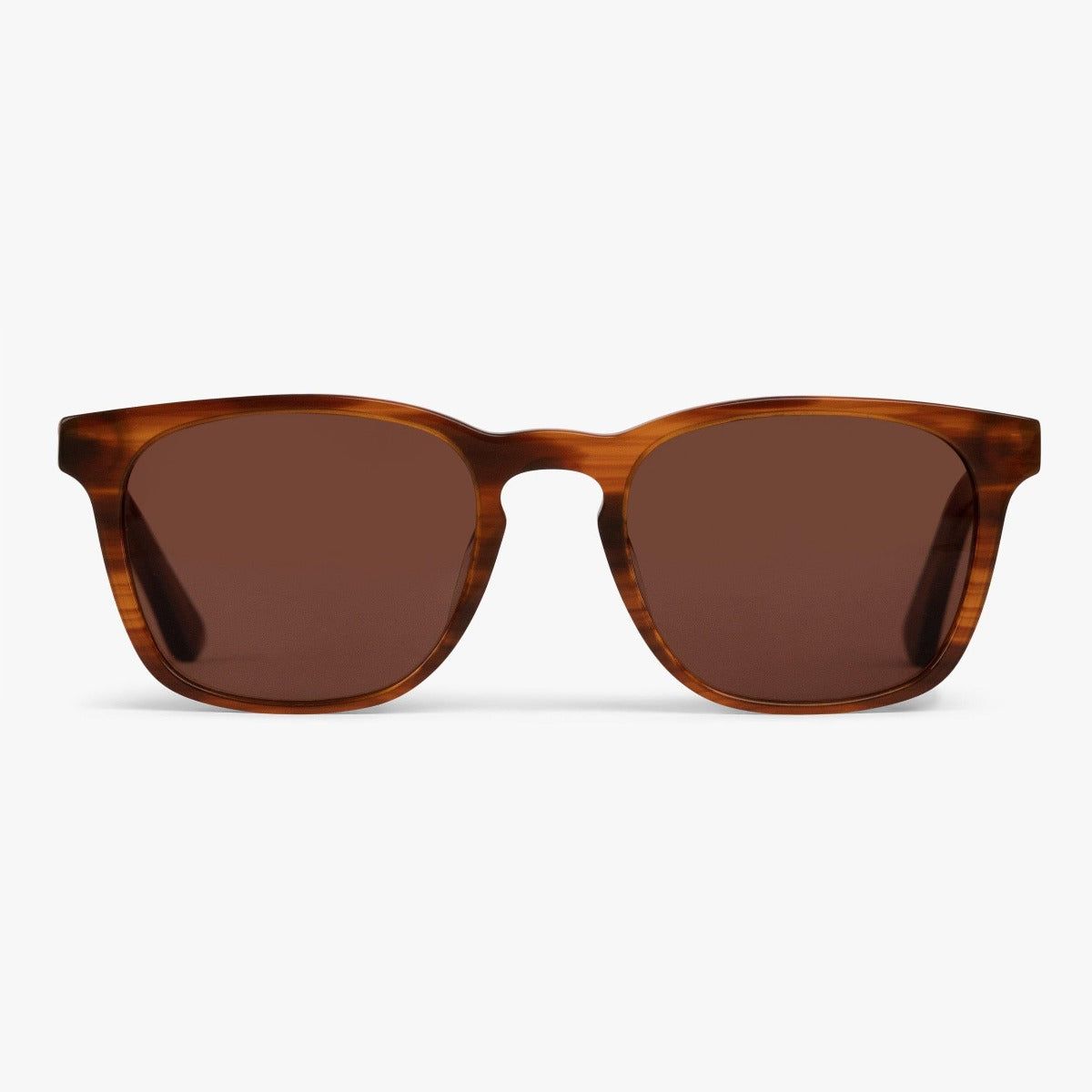 Solbriller +2 -Men's Bornholm Shiny Walnut - Luxreaders