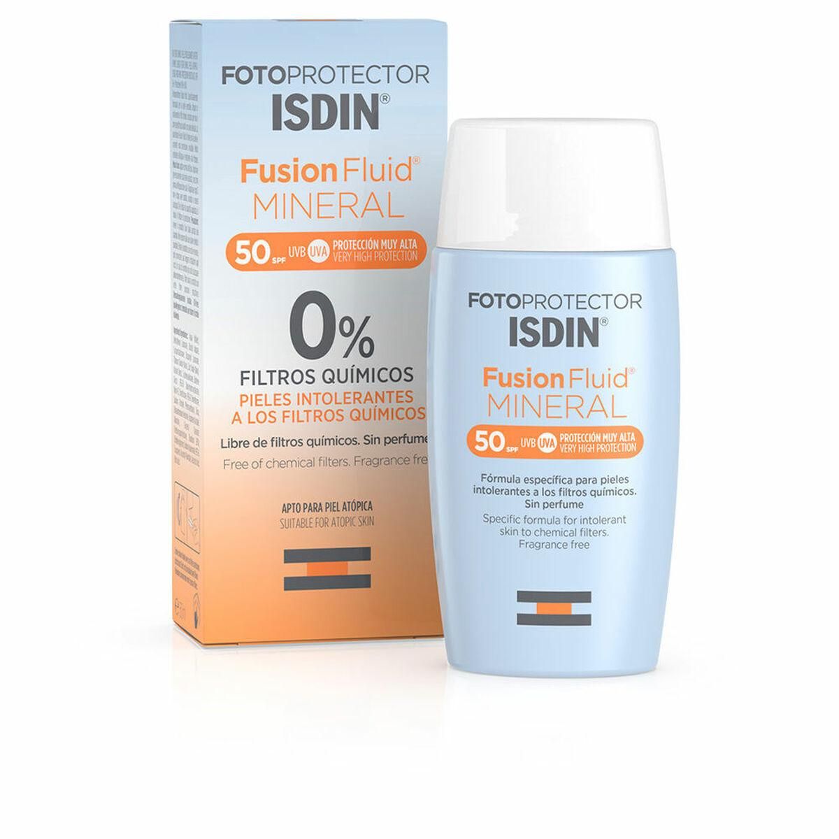 Solcreme til ansigtet Isdin Fotoprotector Fusion Fluid Mineral SPF 50+ 50 ml