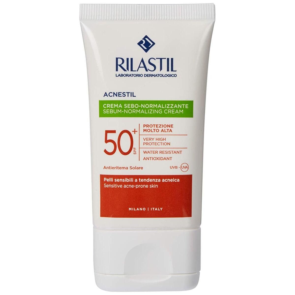 Solcreme til ansigtet Rilastil Sun System Acnestil Seborisk eksem Spf 50 (40 ml)