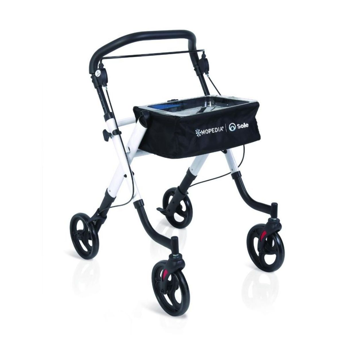 SOLE indendørs letvægtsrollator | MORETTI - 6,8 kg, inkl. taske og bakke, foldbar