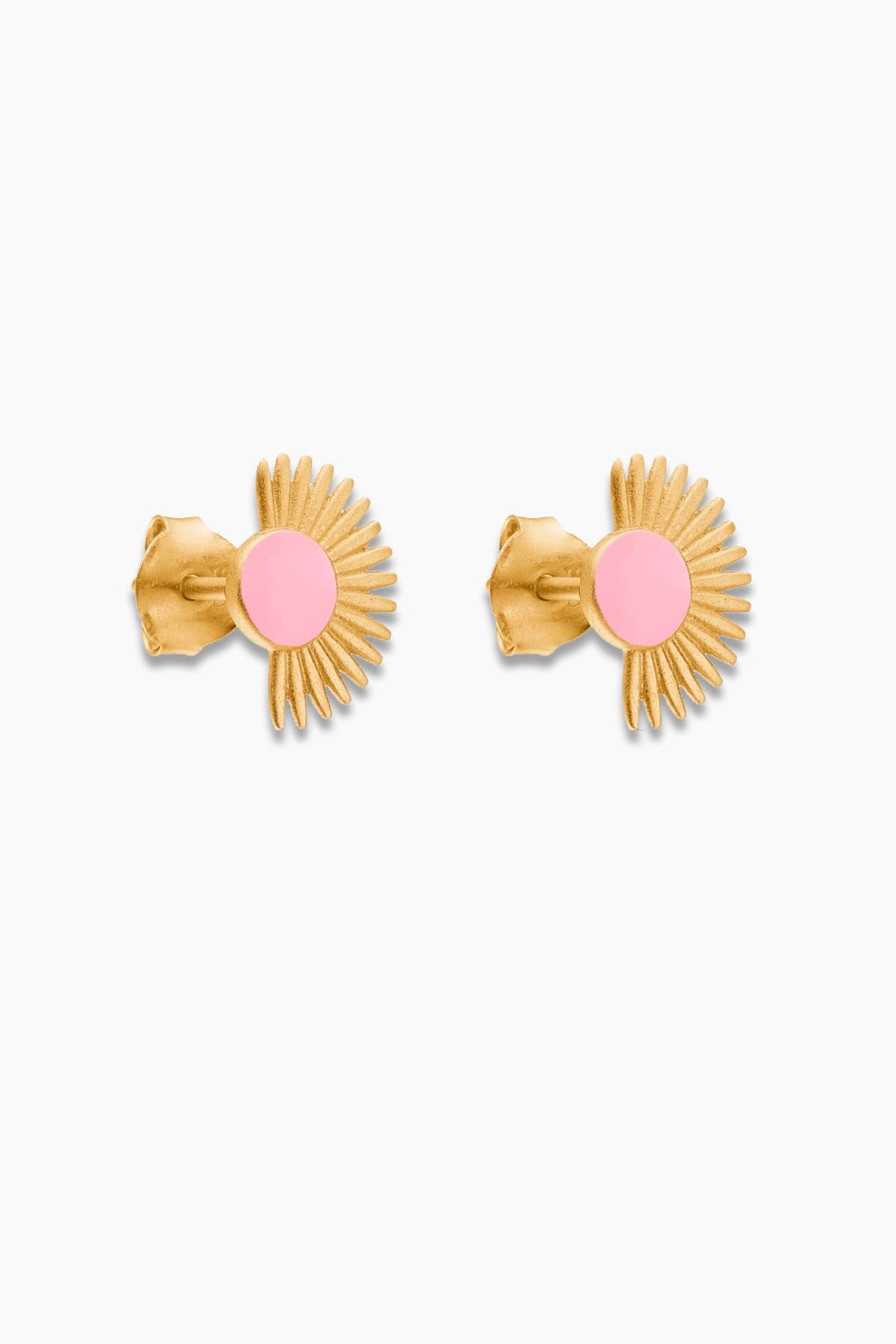 Soleil Stud - Rose - Enamel - Guld One Size