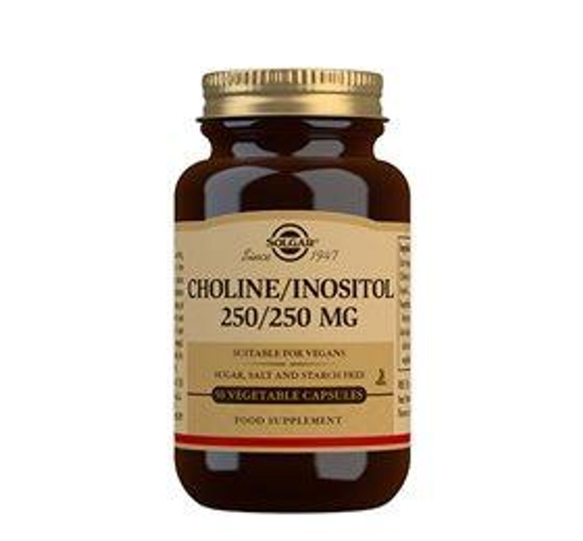 Solgar Choline/Inositol 250/250 mg - 50 kapsler