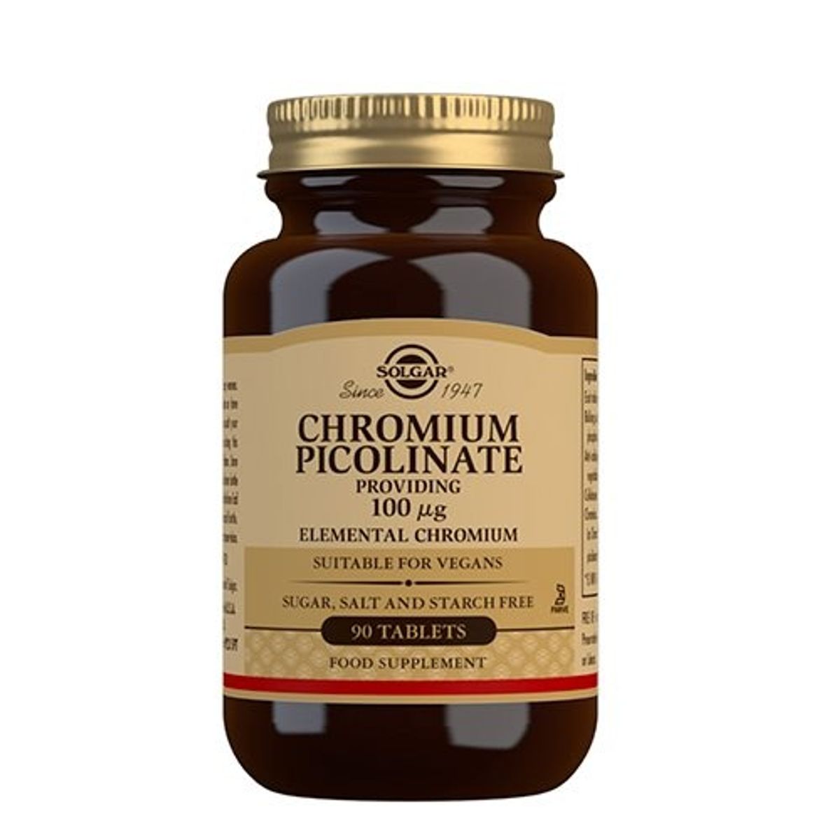 Solgar Chrom Picolinat 100mg (Chromium) - 90 tabletter