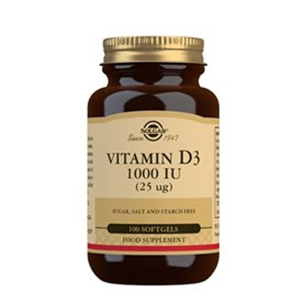 Solgar D3-vitamin 25 mcg softgel - 100 kap.