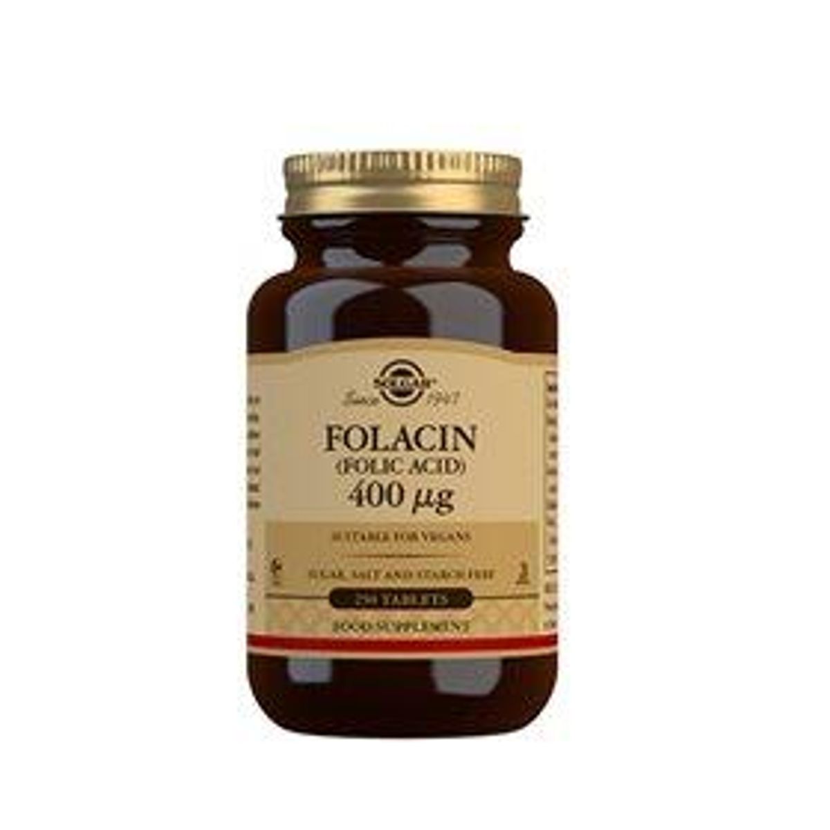 Solgar Folsyre 400 mcg (Folacin) - 250 tab.