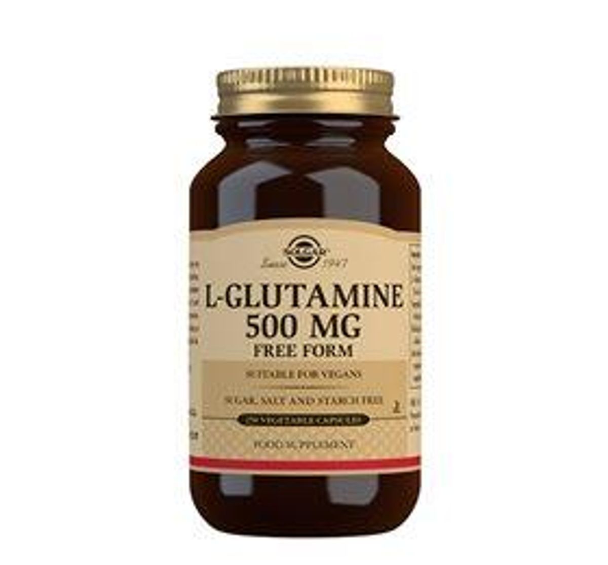 Solgar L-Glutamin 500 mg. - 50 kapsler