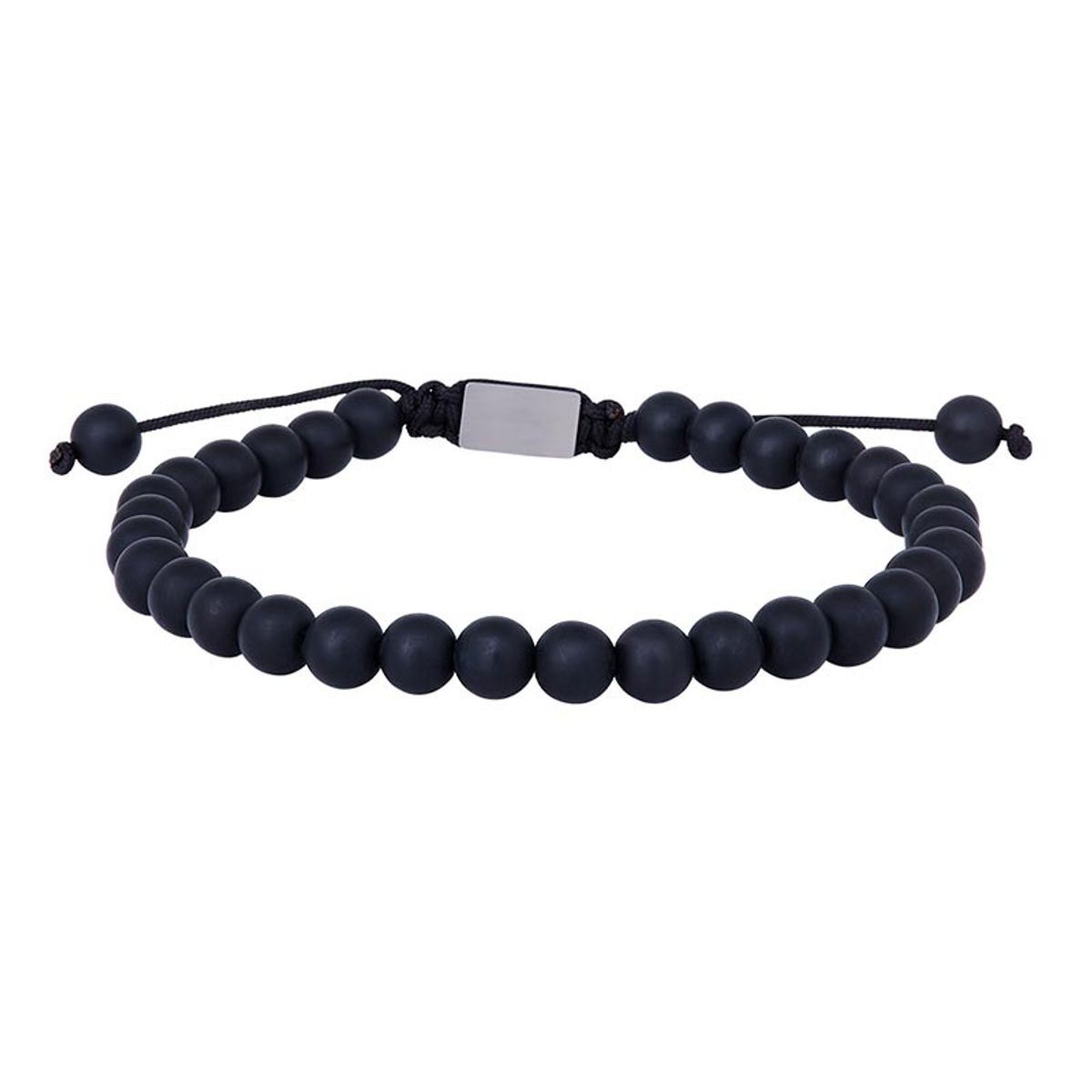 Son of noa onyx stenarmbånd med sorte sten, 6 mm mat