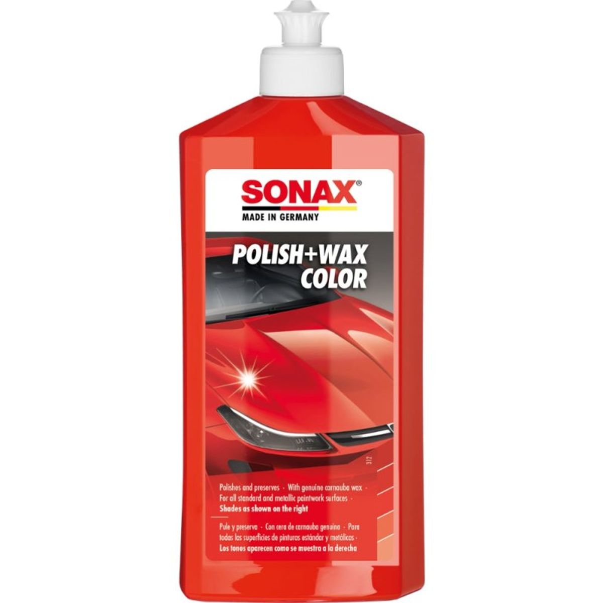 SONAX Polish & Wax Color Rød 500 ml