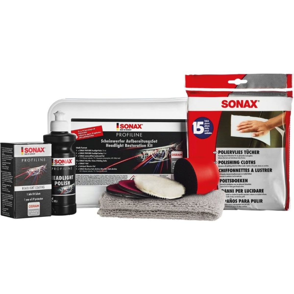 SONAX Profiline Headlight Restoration Kit