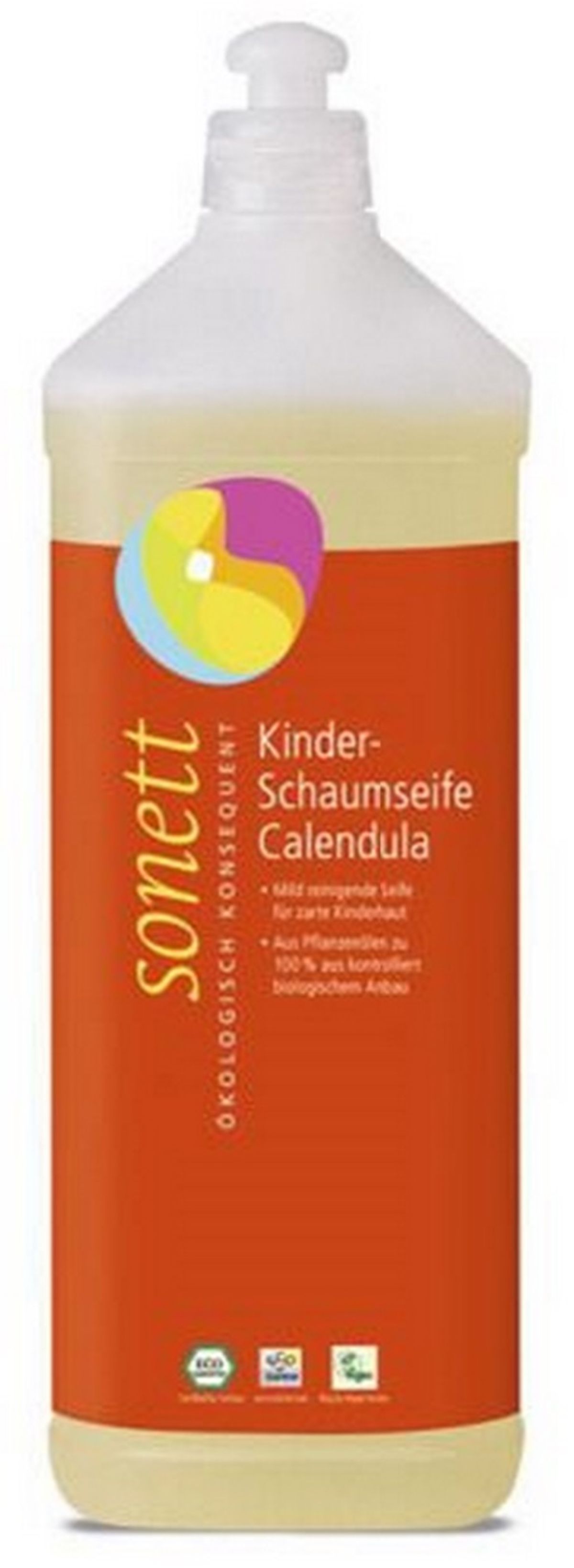 Sonett Børne skumsæbe calendula refill, 1L.