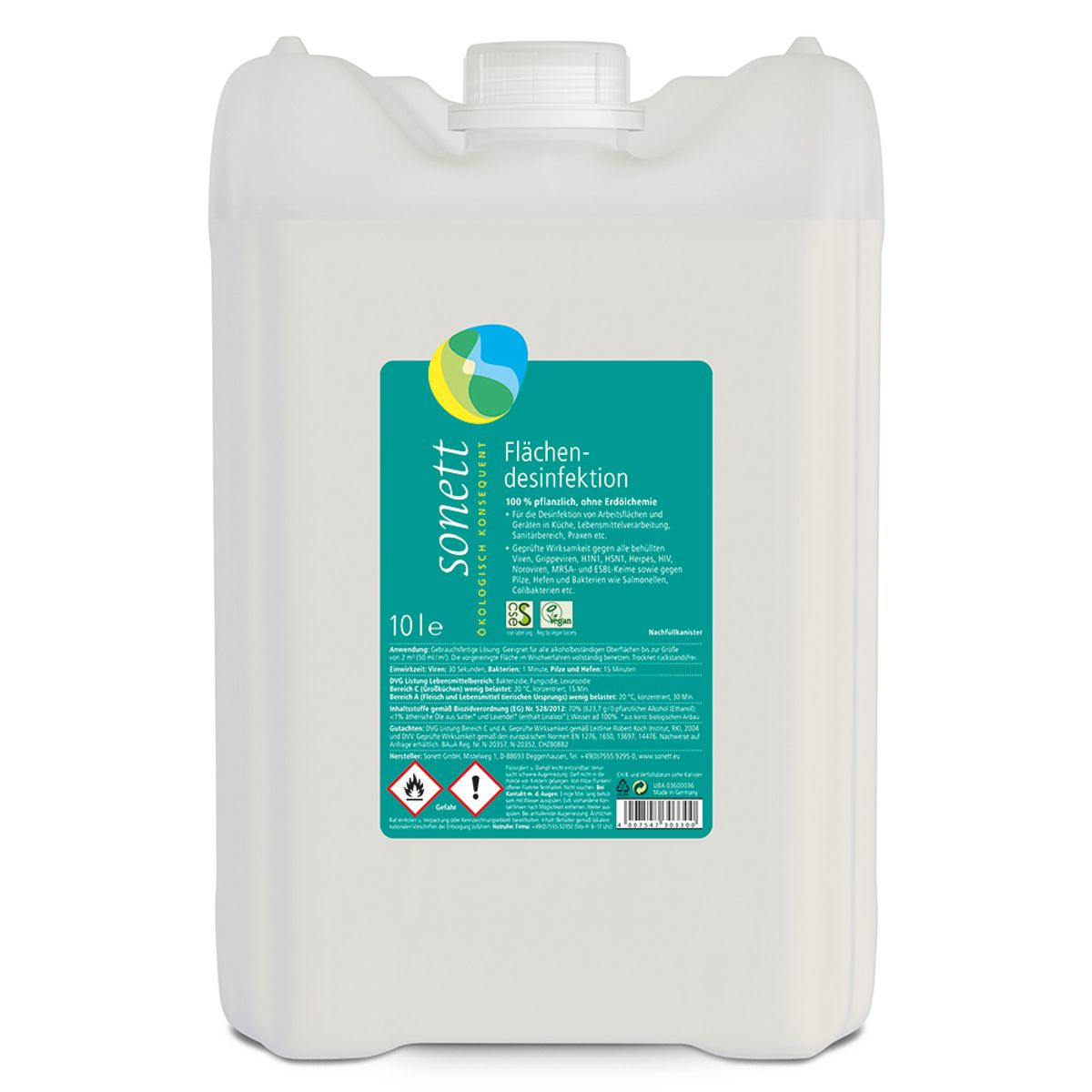 Sonett Desinfektionsmiddel til overflader (10 liter)