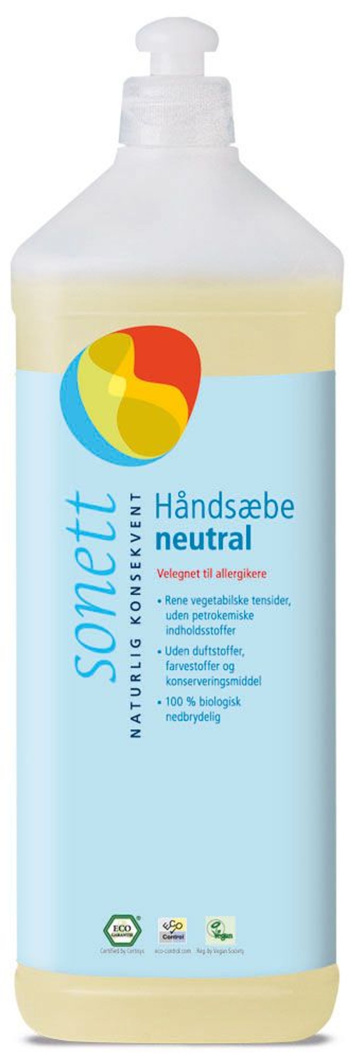 Sonett Håndsæbe neutral flydende 1 ltr.