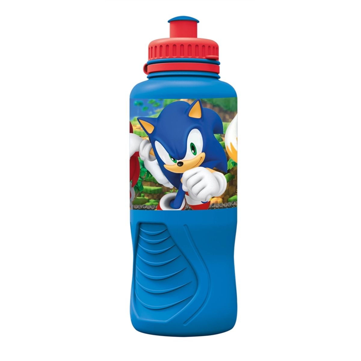 Sonic blå drikkedunk - Drikkedunk med tud til børn - Sonic, Tails og Knuckles