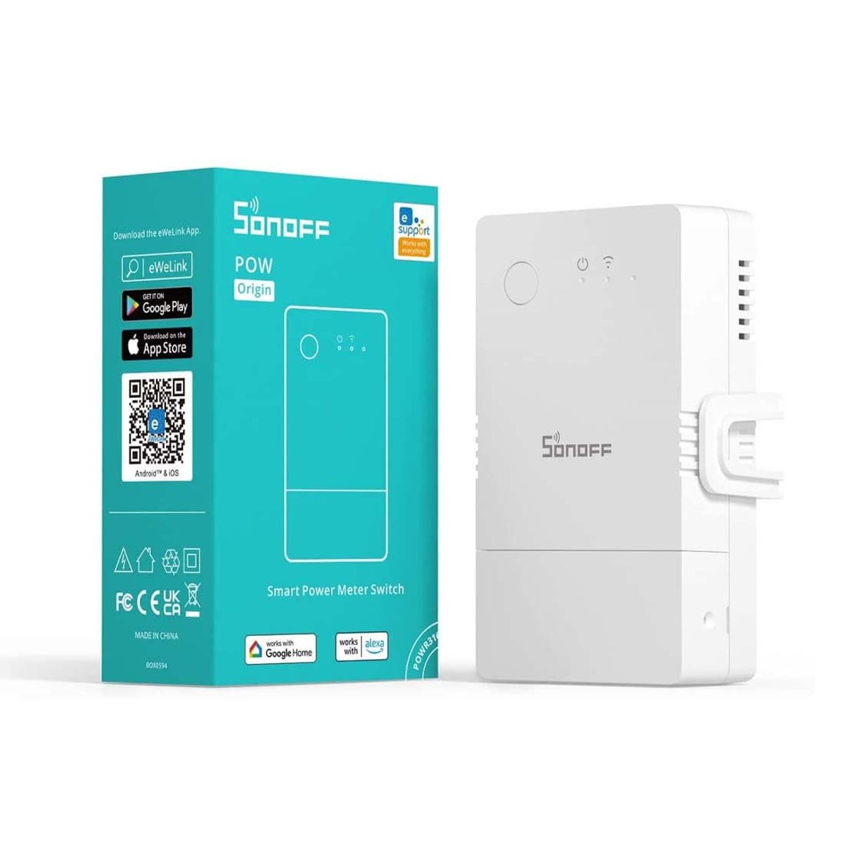 Sonoff POW Origin - WiFi Switch - WiFi Energimåler - 16A - POWR316