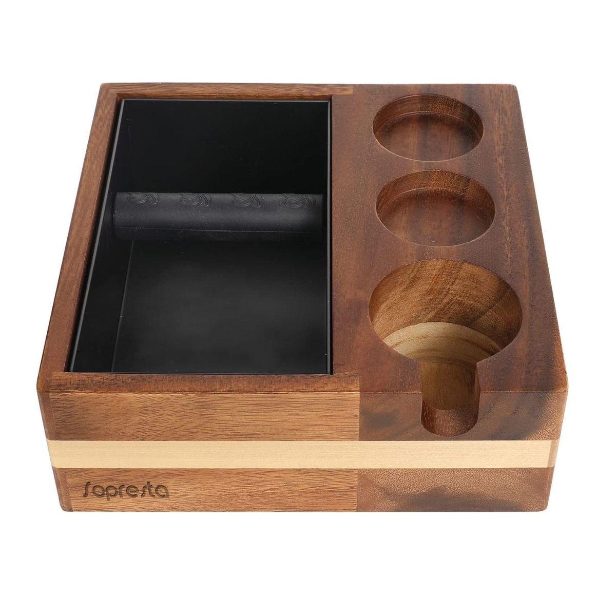 Sopresta Premium 54mm Alt-i-en Knock box og Tamping Station til Sage - 54mm