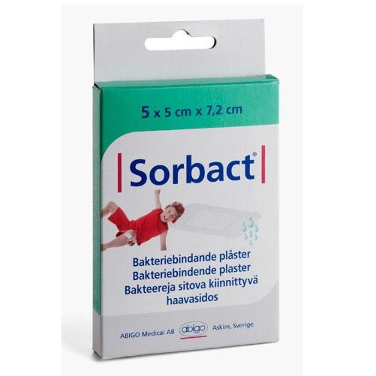 Sorbact Plaster 5 x 7,2 cm.