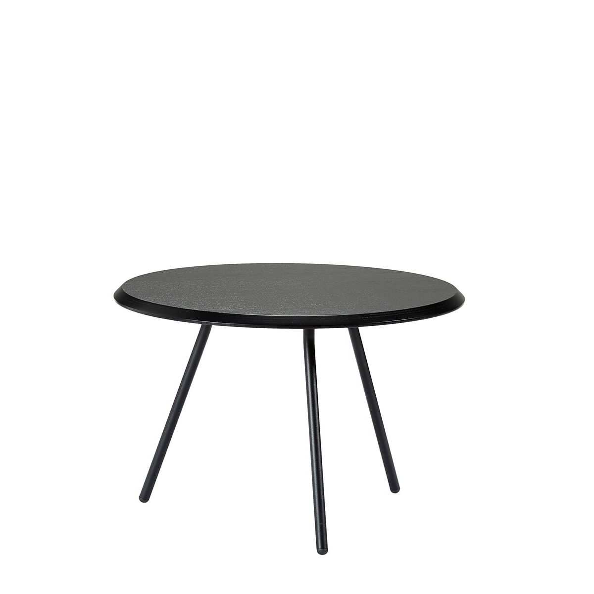 Soround Coffee Table, Ø 60 cm fra Woud (Black painted ash, H 40,5 cm)