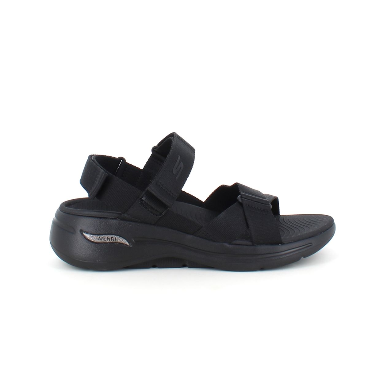 Sort Arch Fit sandal fra Skechers med god bredde - 36