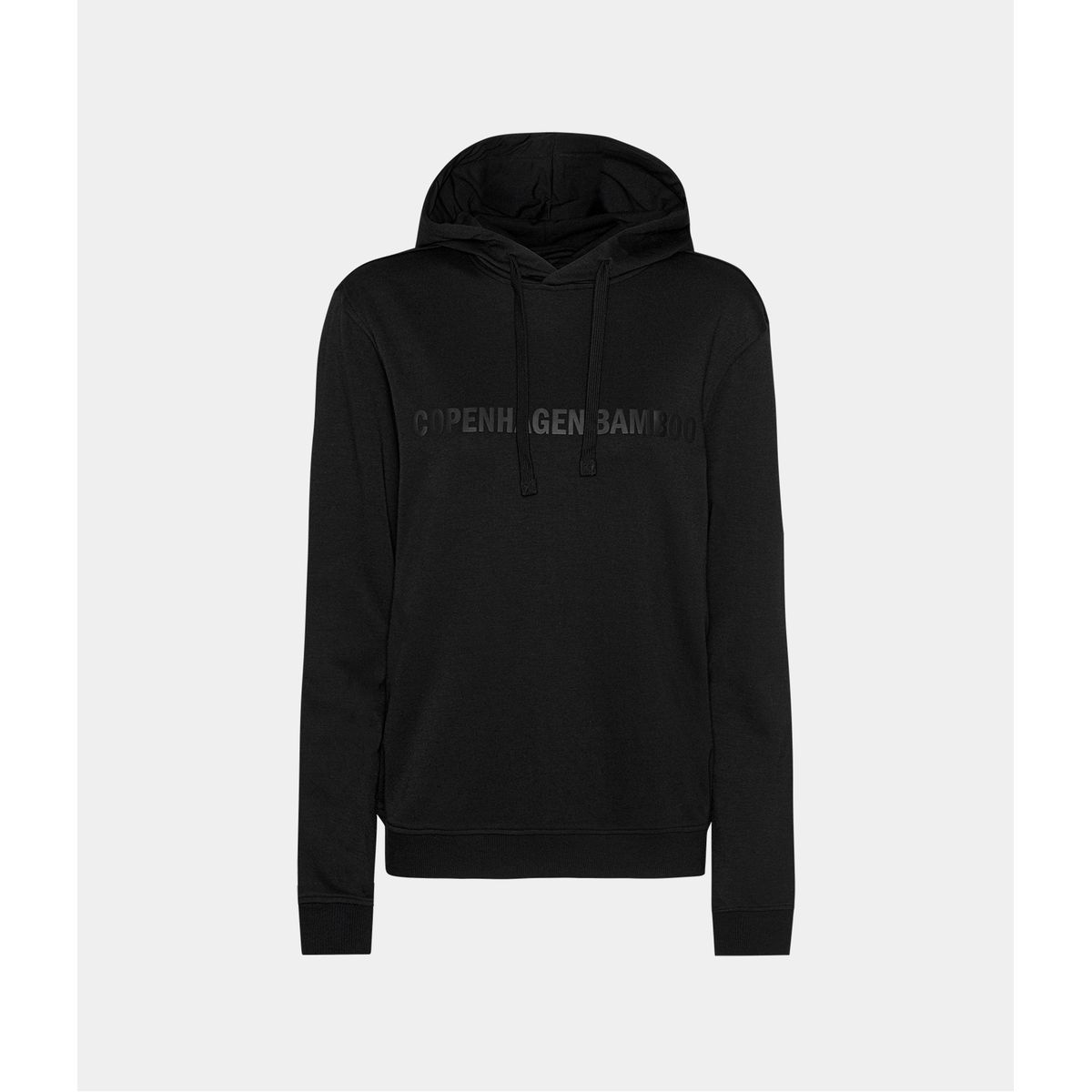 Sort bambus hoodie til dame med logo fra Copenhagen Bamboo, M