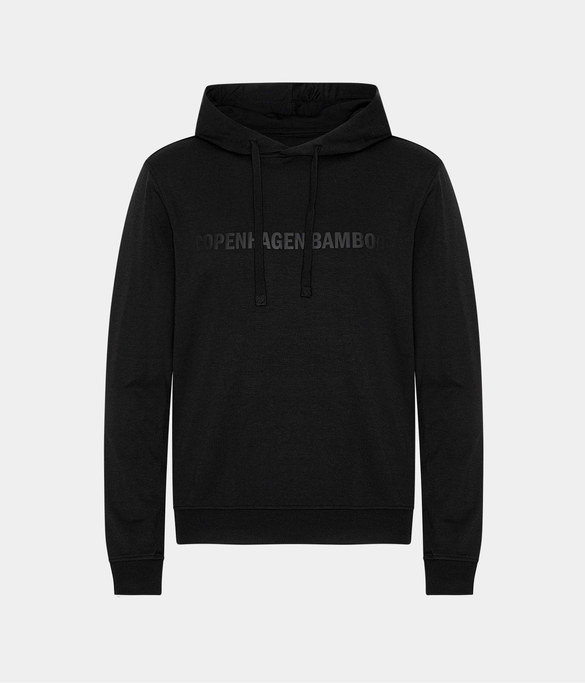 Sort bambus hoodie til mænd med logo til herre fra Copenhagen Bamboo, XS