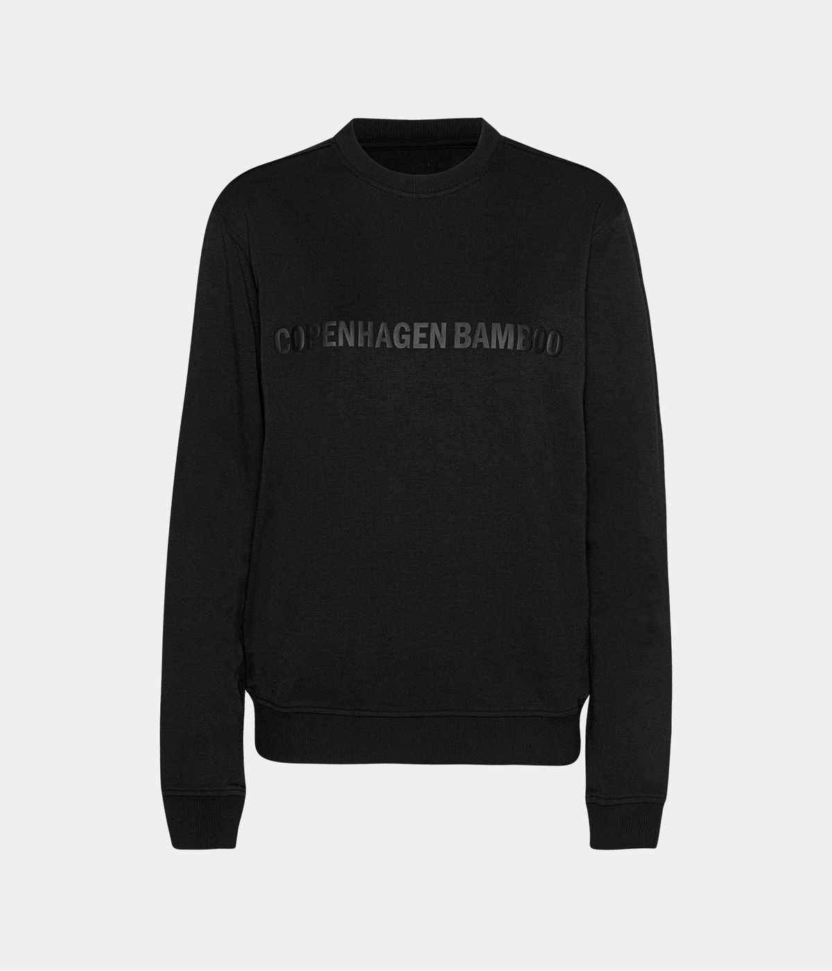 Sort bambus sweatshirt til dame med logo fra Copenhagen Bamboo, M