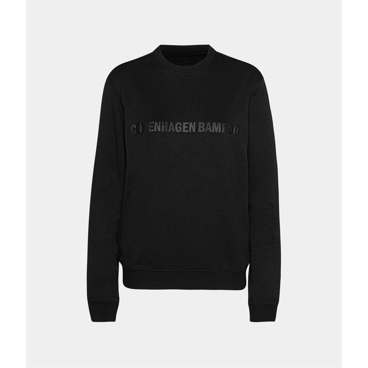 Sort bambus sweatshirt til dame med logo fra Copenhagen Bamboo, XS