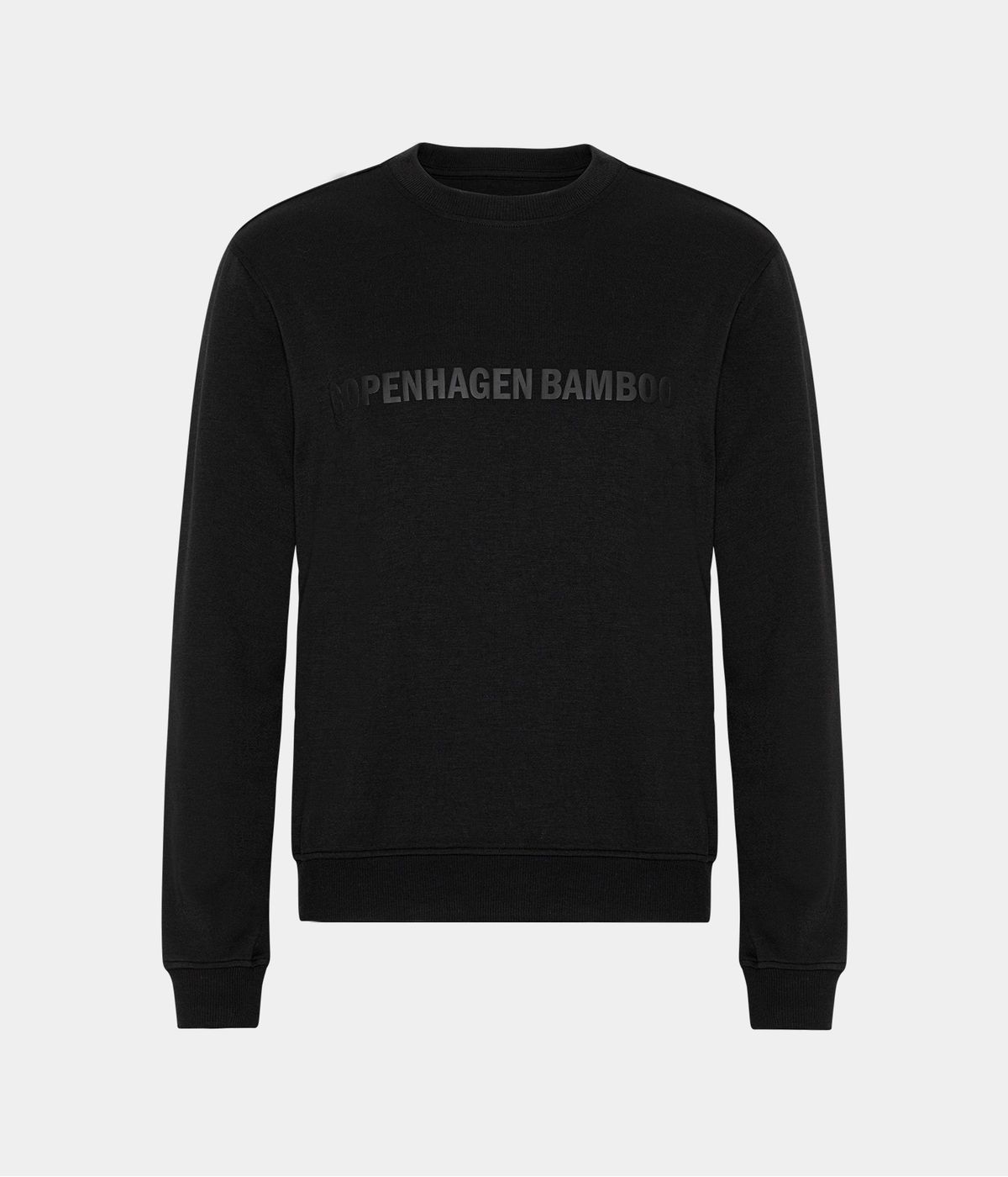 Sort bambus sweatshirt til mænd med logo fra Copenhagen Bamboo, L