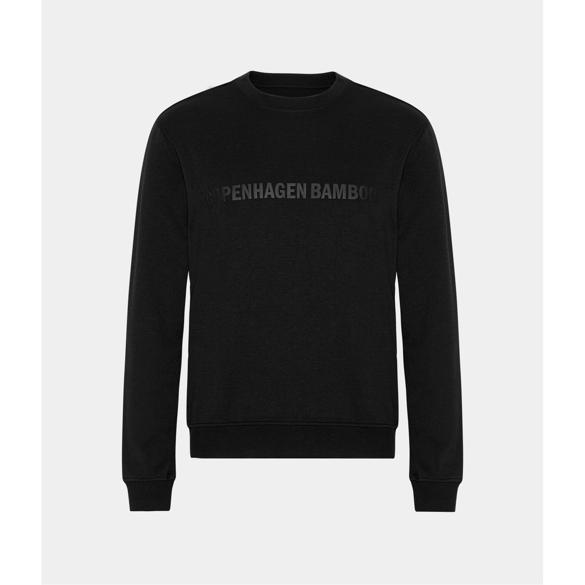 Sort bambus sweatshirt til mænd med logo fra Copenhagen Bamboo, XL