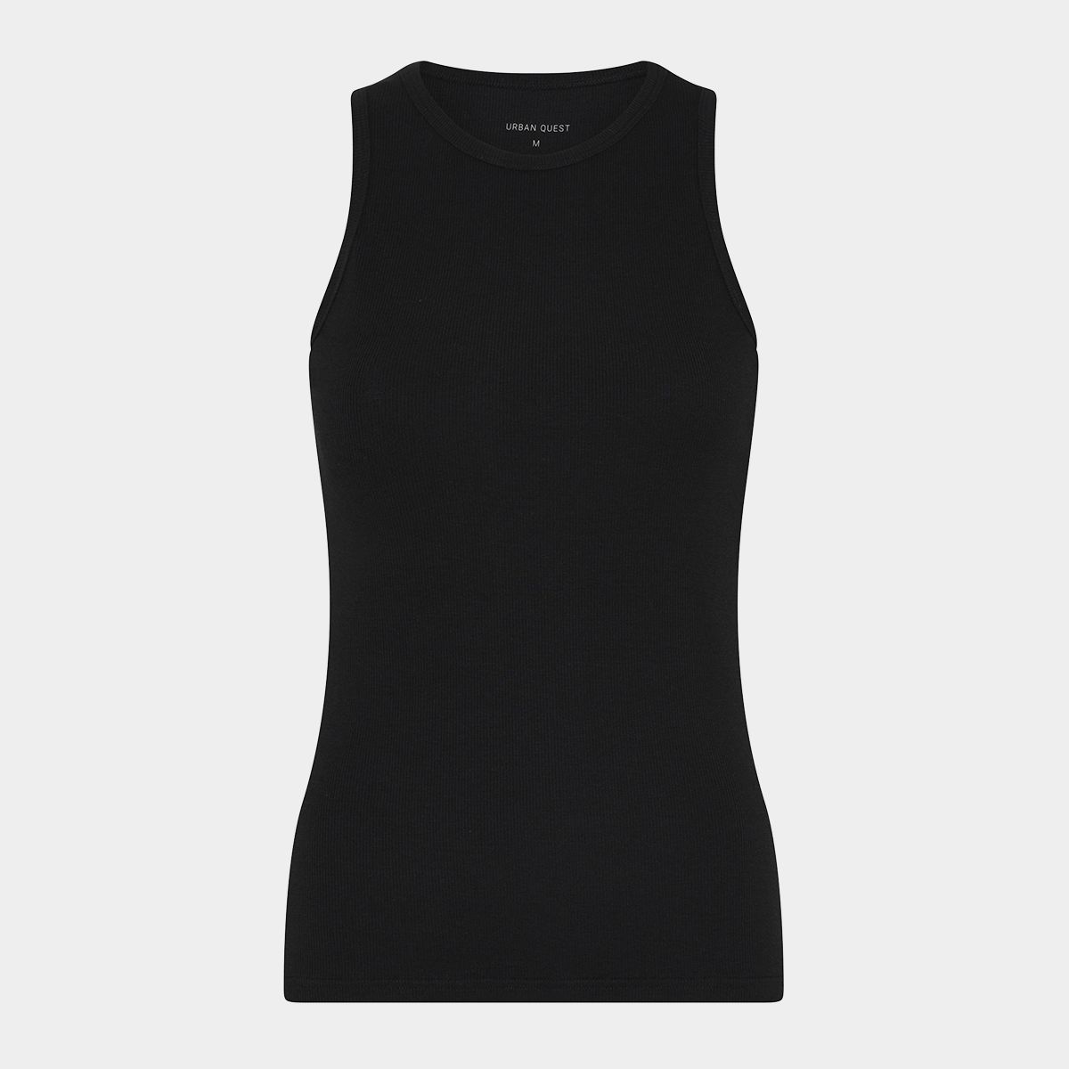 Sort bambus tank top i rib fra Urban Quest, L