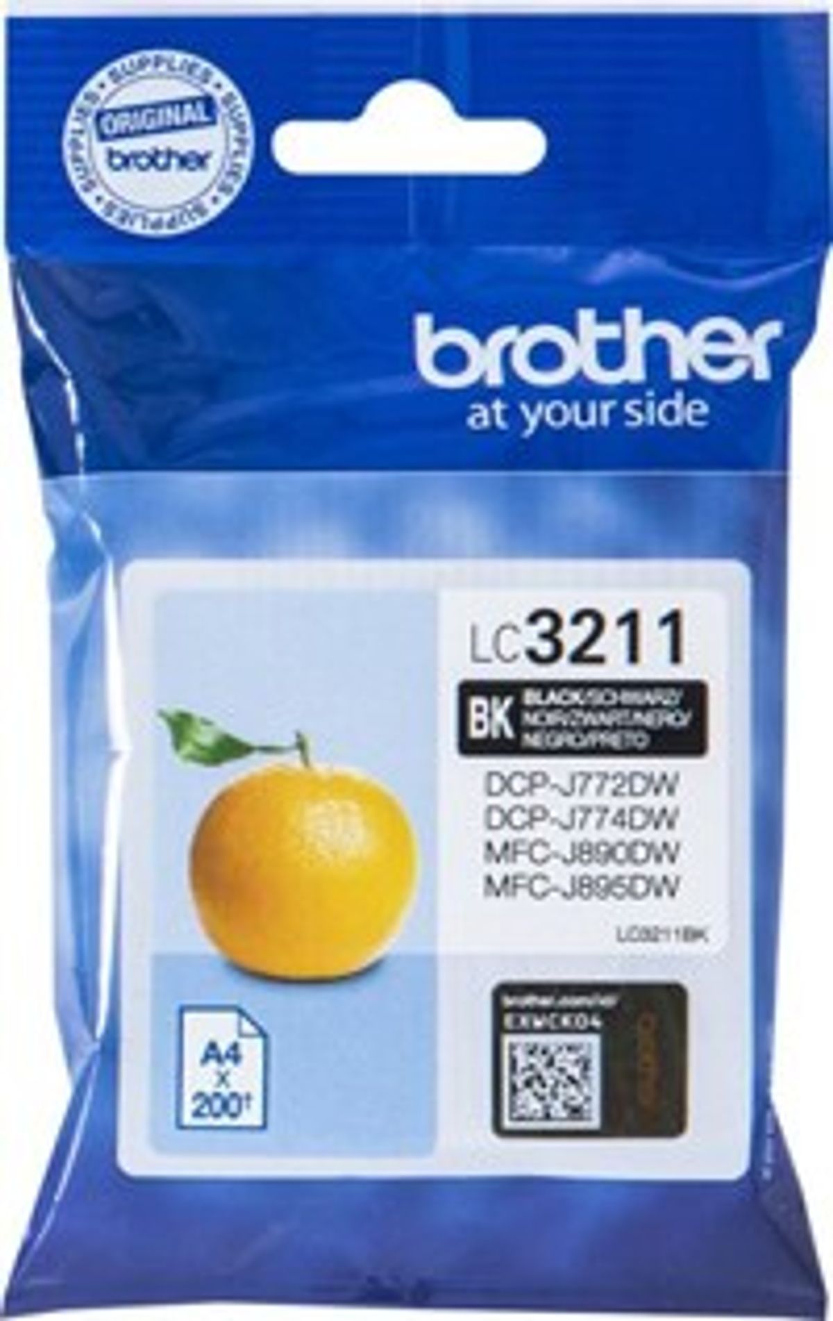 Sort blækpatron - Brother LC3211BK - 5,2 ml