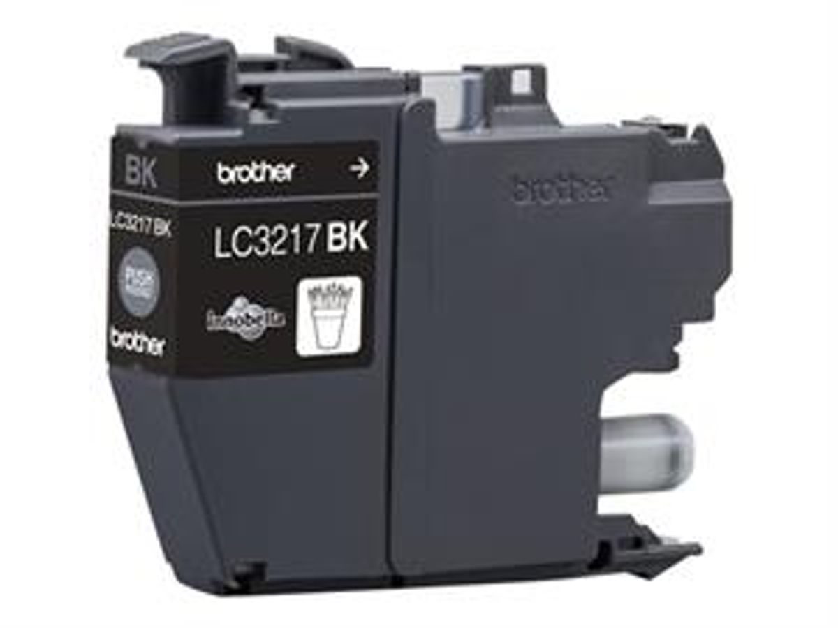 Sort blækpatron - Brother LC3217BK - 550 sider