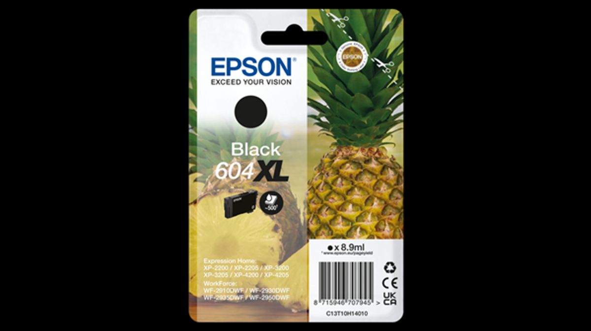 Sort blækpatron - Epson 604XL - original - 8,9 ml.