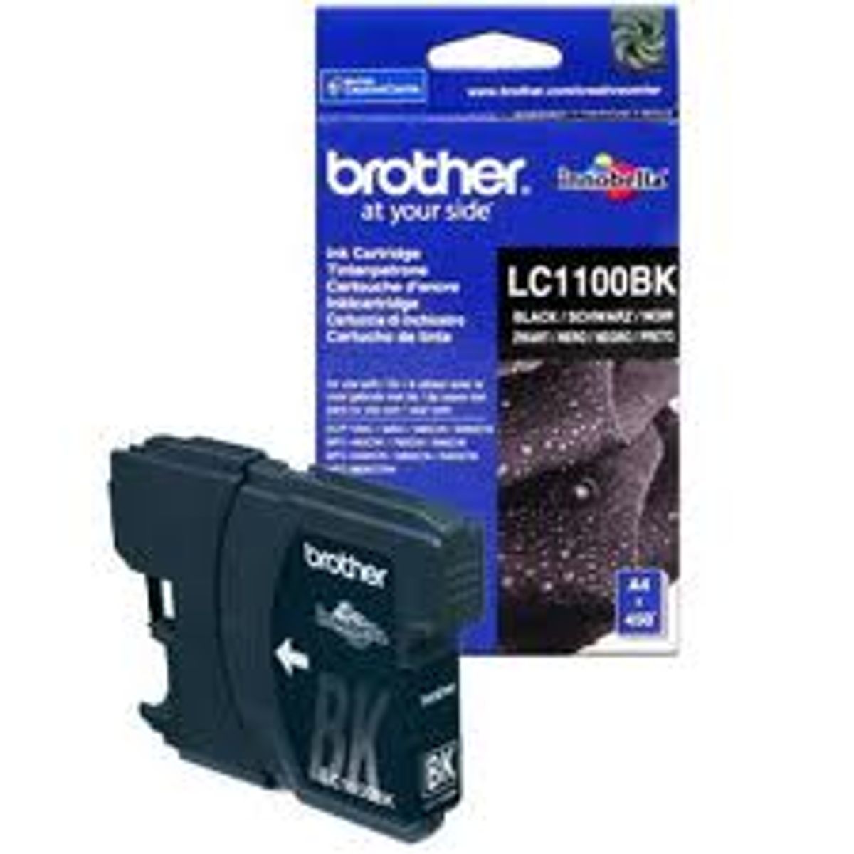 Sort blækpatron LC1100BK - Brother - 12,1ml.