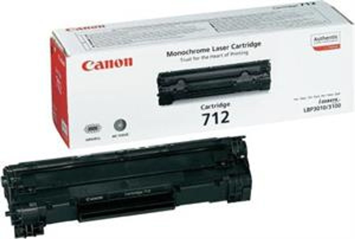 Sort lasertoner 712BK - Canon - 1.500 sider.