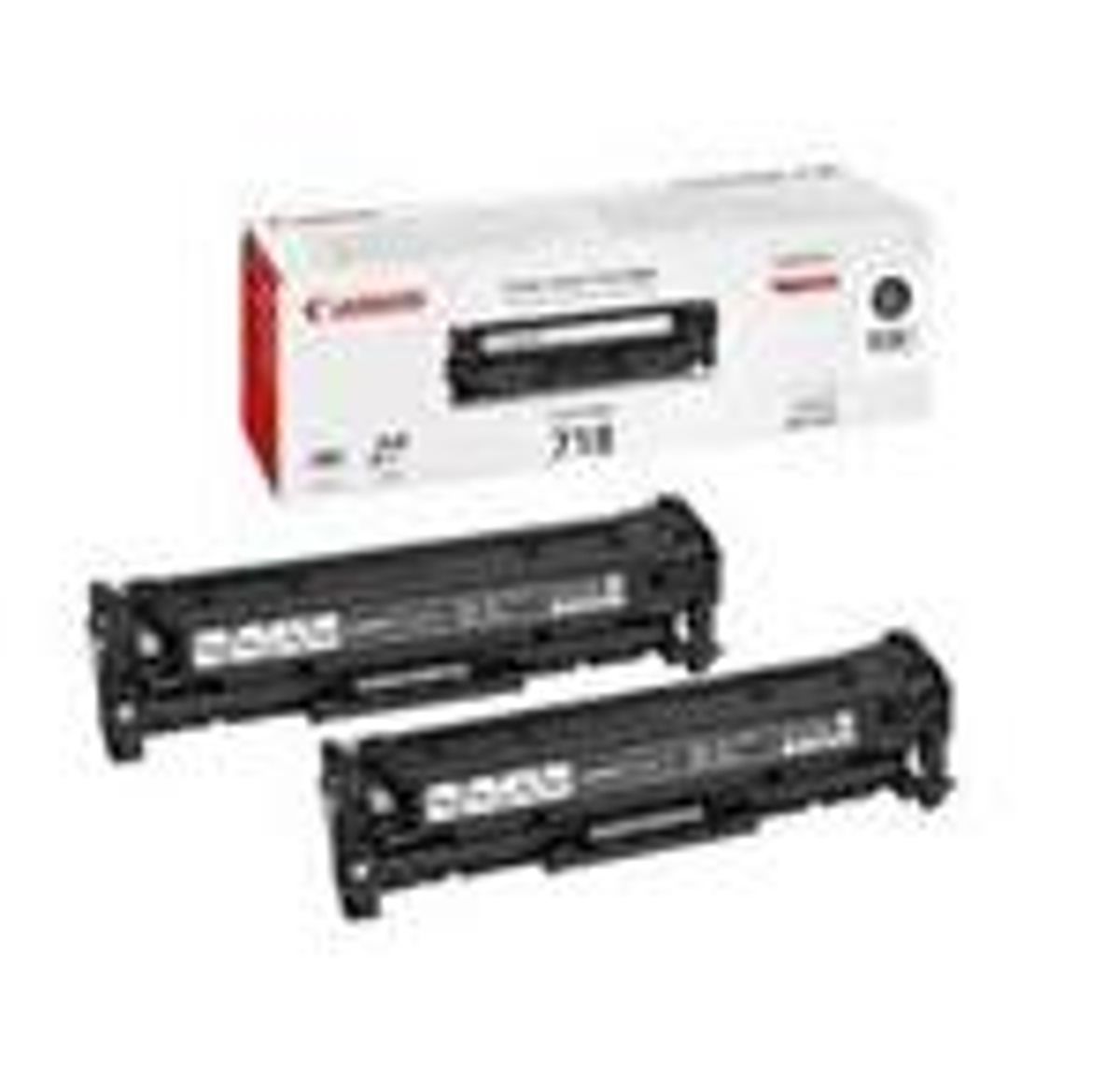 Sort lasertoner 718BK x 2 - Canon - 2x3.400 sider.