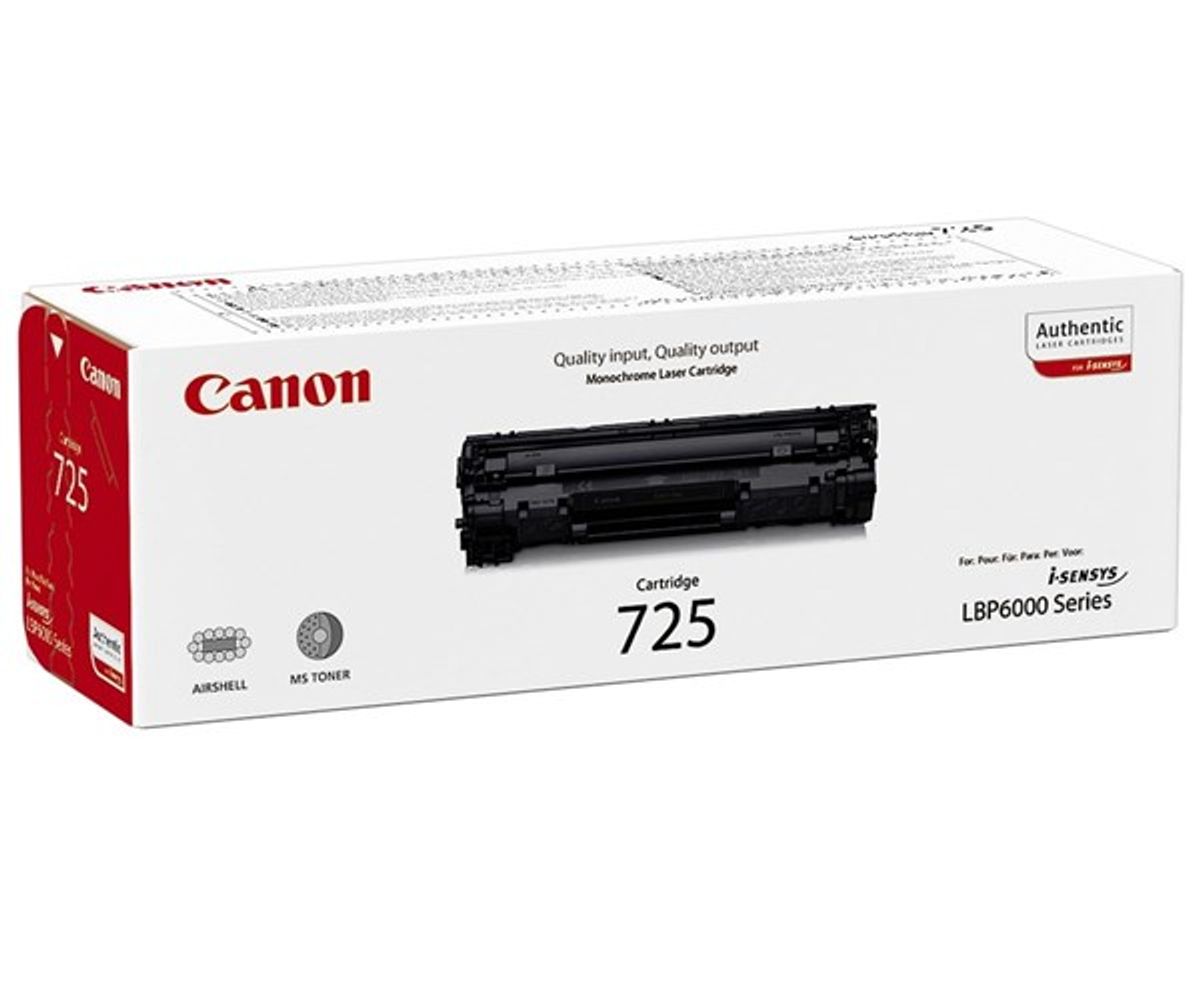 Sort lasertoner 725BK - Canon - 1.600 sider.